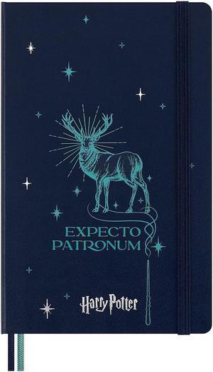 Moleskine Harry Potter Expecto Patronum Limited Edition Notebook 5" x 8.25" Narrow-Ruled Blue/Teal (LEHP23QP060)
