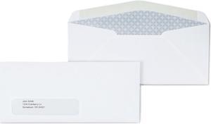 Staples Gummed Security Tinted Business Env. 4 1/8" x 9 1/2" White Wove 500/BX 918161
