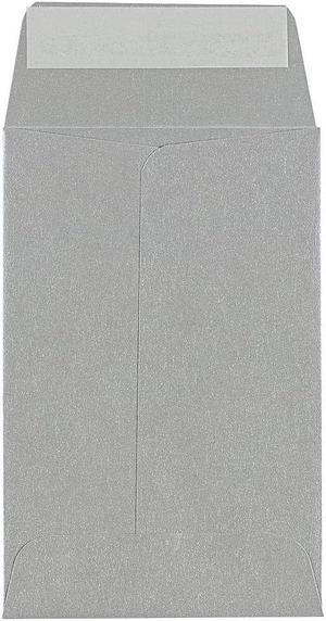 LUX #4 Coin Envelopes (3 x 4 1/2) - Silver Metallic 250/Pack 80lb. Silver Metallic (4CO-06-250)