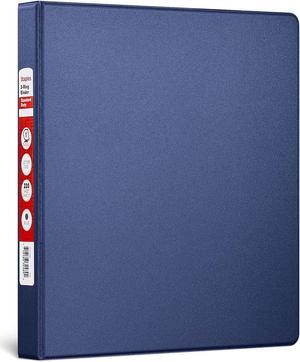 Staples Standard 1" 3-Ring Non-View Binder Blue (26408-CC) 82636 Staples Standard 1" 3-Ring Non-View Binder Blue (26408-CC) 82636