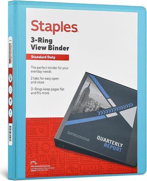Staples Standard 1/2" 3-Ring View Binder Periwinkle (26429-CC) 82714