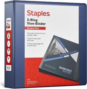 Staples Standard 2" 3-Ring View Binder Blue (26445-CC) 82646 Staples Standard 2" 3-Ring View Binder Blue (26445-CC) 82646