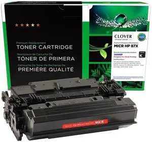 Clover Imaging Group ufactured Black Standard Yield MICR Toner Cartridge Replacement for HP 87X (CF287X/02-81676-001)