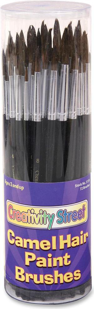 Creativity Street Camel Hair Paint Brushes - 72 Brush(es) - Aluminum Ferrule  CKC5159