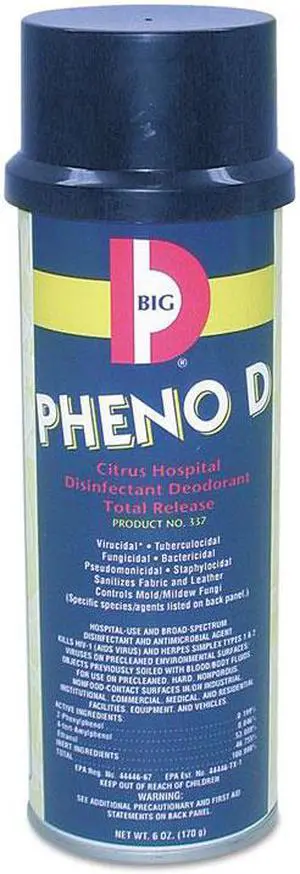 PHENO D+ Aerosol Disinfectant/Deodorizer Citrus Scent 16.5 oz Aerosol Spray Can 12/Carton