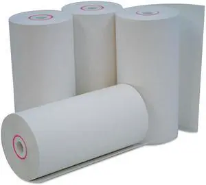 UNIVERSAL Single-Ply Thermal Paper Rolls 4 3/8" x 127 ft White 50/Carton 35765