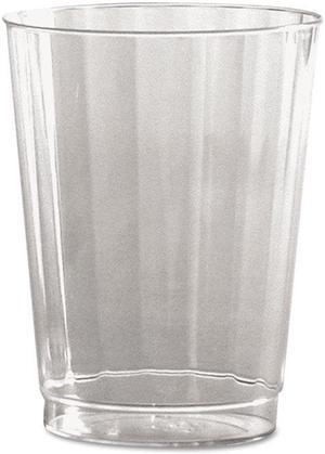WNA Classic Crystal Plastic Tumblers 10 oz. Clear Fluted Tall 12/Pack CC10240