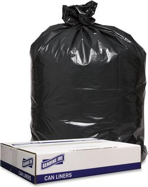 Genuine Joe Trash Can Liners 1.6mil 43"x47" 100BG/CT Black 98211