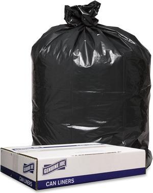 Genuine Joe Trash Can Liners 1.2mil 43"x47" 100BG/CT Black 98210