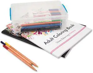 Advantus 37539 Super Stacker Large Pencil Box, 9 X 5 1/2 X 2 5/8, Clear
