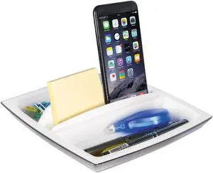 Kantek Desk Top Organizer and Tablet/Phone Holder Plastic 8 1/4 x 8 1/4 x 2 3/4
