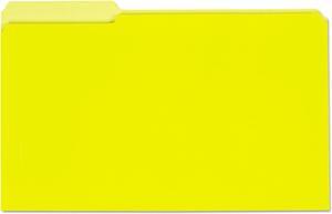 UNIVERSAL Recycled Interior File Folders 1/3 Cut Top Tab Legal Yellow 100/Box