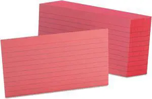 Oxford Ruled Index Cards 3 x 5 Cherry 100/Pack 7321CHE