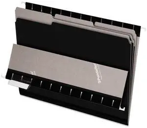 Pendaflex Interior File Folders 1/3 Cut Top Tab Letter Black 100/Box 421013BLA