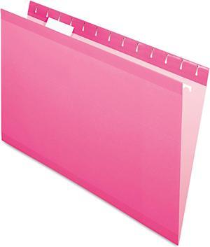 Pendaflex Reinforced Hanging Folders 1/5 Tab Legal Pink 25/Box 415315PIN