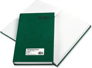 National Emerald Series Account Book Green Cover 500 Pages 12 1/4 x 7 1/4 56151