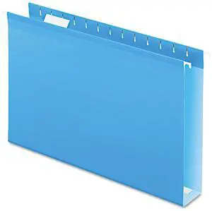 Pendaflex Reinforced 2" Extra Capacity Hanging Folders 1/5 Tab Legal Blue 25/Box 4153X2BLU