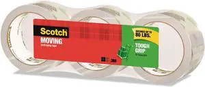 3M 3500-3-ESF Tough Grip Moving Packaging Tape, 3 Roll/Pack