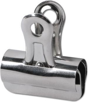 Universal Bulldog Clips Steel 7/16" Capacity 1 1/4" Wide Nickel-Plated 36/Pack 31263