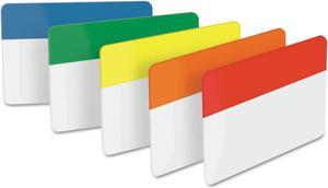 3M File Tabs 2 x 1 1/2 Assorted Primary 30/Pack 686ROYGB