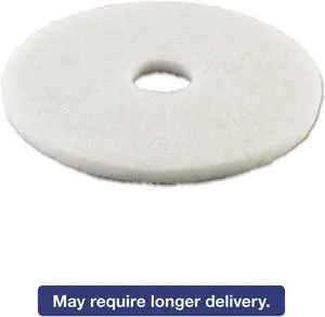 Boardwalk Standard Polishing Floor Pads 15" Diameter White 5/Carton 4015WHI