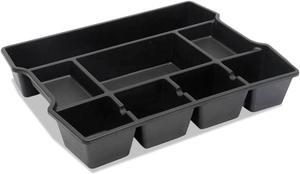 Universal High Capacity Drawer Organizer 14 7/8 x 11 7/8 x 2 1/2 Plastic Black 20120