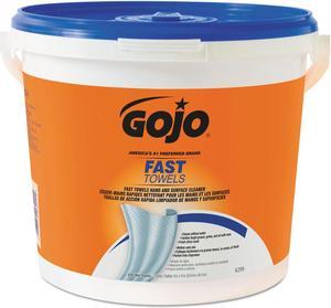 Gojo FAST TOWELS Hand Cleaning Towels 9 x 10 White 225/Bucket 2 Buckets/Carton 629902CT