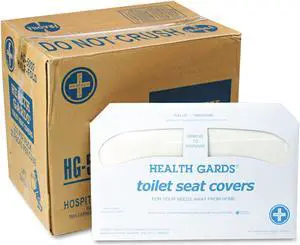 Health Gards Toilet Seat Covers 14.25x16.5 White 250 Covers/Pk 20 Pks/Ctn HG5000 Health Gards Toilet Seat Covers 14.25x16.5 White 250 Covers/Pk 20 Pks/Ctn HG5000