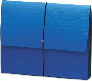 Smead Extra-Wide 5 1/4" Exp Wallets 12 3/8 x 10 Navy Blue 71122
