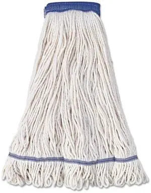 Boardwalk Mop Head Super Loop Head Cotton/Synthetic Fiber X-Large White 12