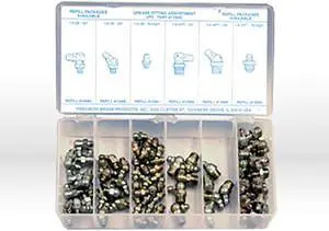 Precision Brand Grease Fitting Assortments, 95 per set