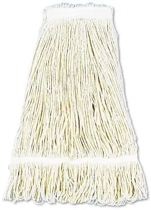 Pro Loop Web/Tailband Wet Mop Head, Cotton, 24oz, White