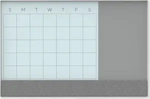 U Brands Board,Glass,3n1,23x17,Wh 3196U0001