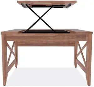 Alera SIT-TO-STAND TABLE DESK, 47.25W X 23.63D X 29.5 TO 43.75H, MODERN WALNUT ALELD4824WA