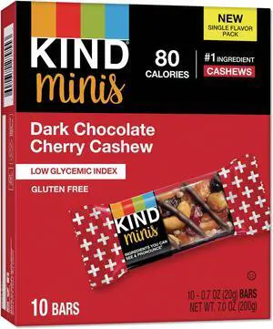 Minis, Dark Chocolate Cherry Cashew, 0.7 oz, 10/Pack 27962