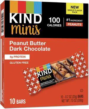 Minis, Peanut Butter Dark Chocolate, 0.7 oz, 10/Pack 27961