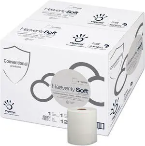 Papernet Heavenly Soft Paper Towel 7.8" x 600 ft White 12 Rolls/Carton 410098