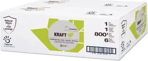Papernet Heavenly Soft Paper Towel 7.8" x 800 ft Brown 6 Rolls/Carton 410101