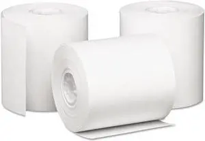 Iconex Impact Bond Paper Rolls 3" x 85 ft White 50/Carton 90742203