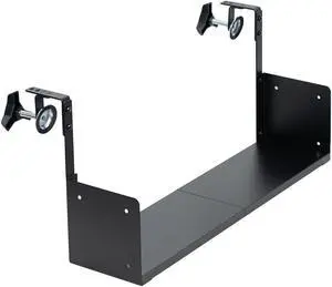 VIVO Single or Dual-Tier Hanging Shelf System, 12 or 24 inch Shelves, Fits Cubicle Walls and Doors, Black, MOUNT-SFHG1