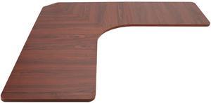 VIVO Dark Walnut Universal 71 x 71 inch Curved Corner Tabletop for Standard & Sit Stand Desk Frames (DESK-TOP2CD)