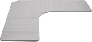 VIVO Dark Gray 71 x 71 inch Curved Corner Table Top for Sit to Stand Desk Frames