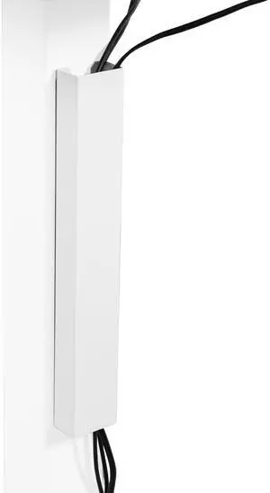 VIVO White Magnetic Vertical Cable Management Channel, Wire Organizer