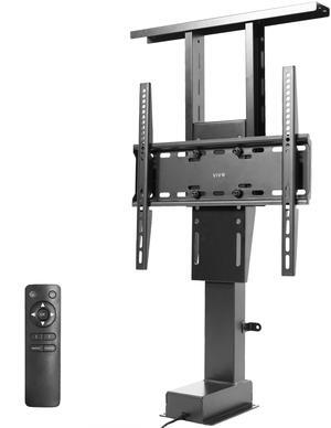VIVO Black Compact Motorized Vertical TV Stand Lift for Screens 32" to 65", Television Mount Bracket (MOUNT-E-UP65A)