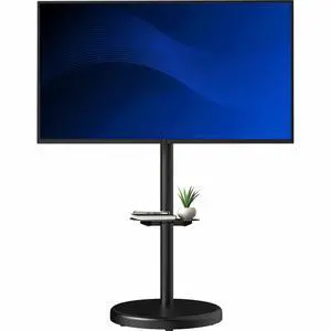 VIVO Mobile 70" TV Floor Stand with Shelf and Hidden Casters, 66 lbs Max Weight, Black, STAND-TVHD8B
