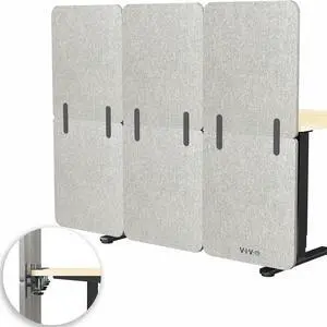 VIVO Gray Above/Below Clamp-on 59" x 46" Desktop Privacy Panel System (3 Panels) VIVO Gray Above/Below Clamp-on 59" x 46" Desktop Privacy Panel System (3 Panels)