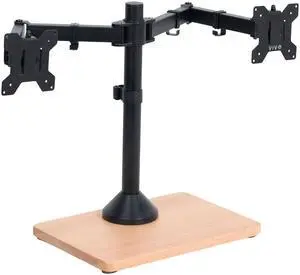 VIVO Dual Monitor Adjustable Mount w/ Wood Base, Fits Computer Screens up to 32" VIVO Dual Monitor Adjustable Mount w/ Wood Base, Fits Computer Screens up to 32"