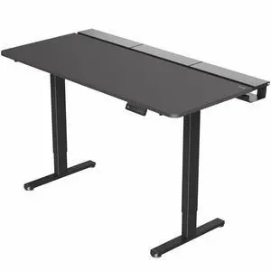 VIVO Electric 60" x 30" Desk, Full Pad, Black Hidden Cable Tabletop, Black Frame VIVO Electric 60" x 30" Desk, Full Pad, Black Hidden Cable Tabletop, Black Frame