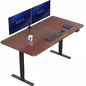 VIVO Electric 71 x 36 Stand Up Desk, Dark Walnut Table Top, Black Frame VIVO Electric 71 x 36 Stand Up Desk, Dark Walnut Table Top, Black Frame