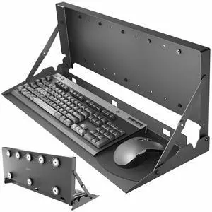 VIVO 24 Black Magnetic Flip Down Keyboard Tray Mount, Foldable Keyboard Tray VIVO 24 Black Magnetic Flip Down Keyboard Tray Mount, Foldable Keyboard Tray